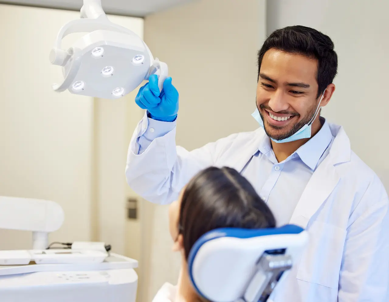 A dental cleaning and exam appointment