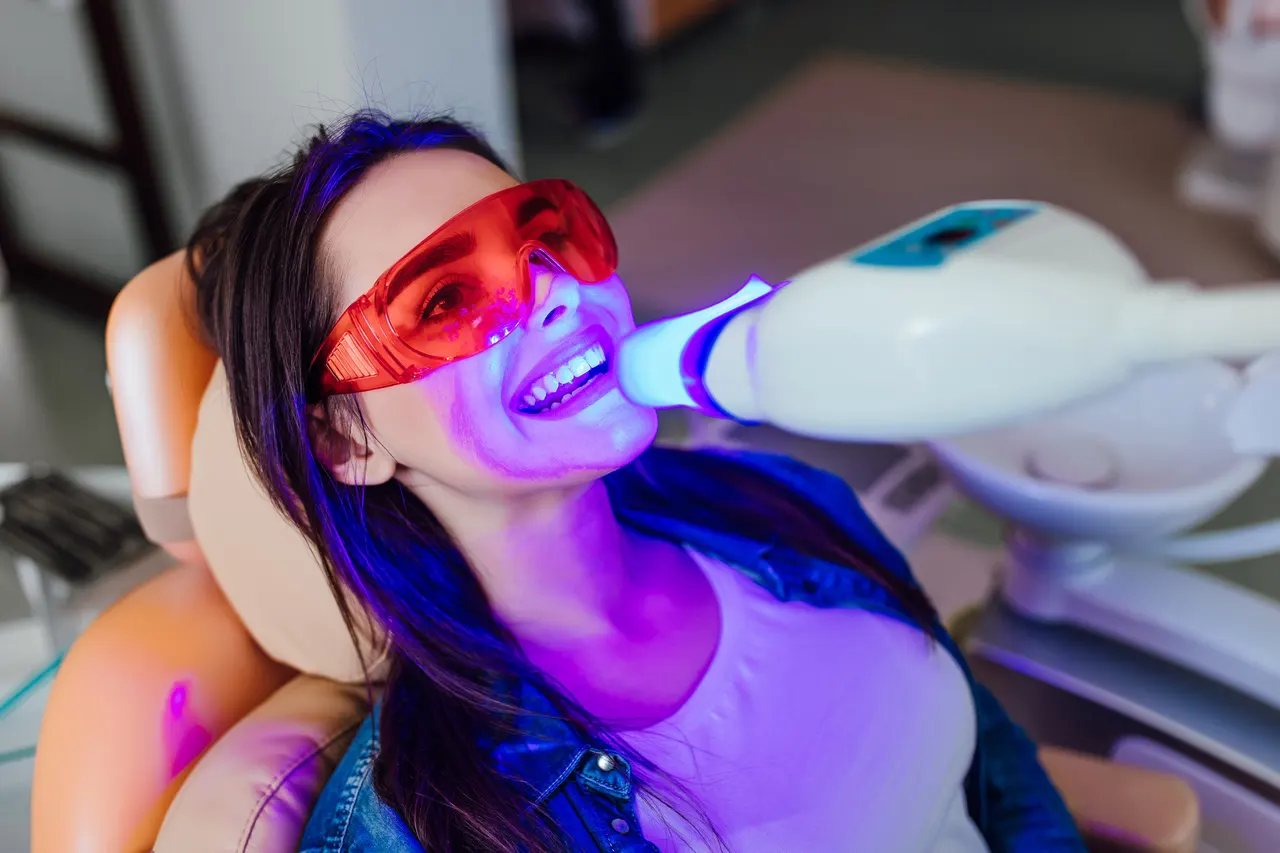 Professional teeth whitening treatment